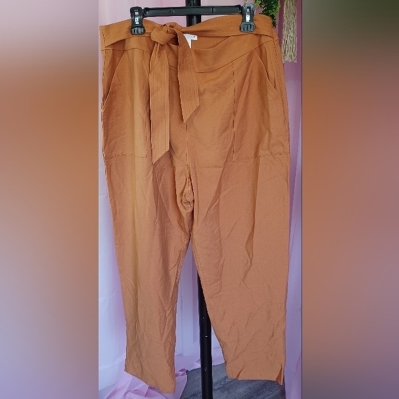 NWOT Leith Copper Pant High Waist W/Belt Size XL - Picture 2 of 3
